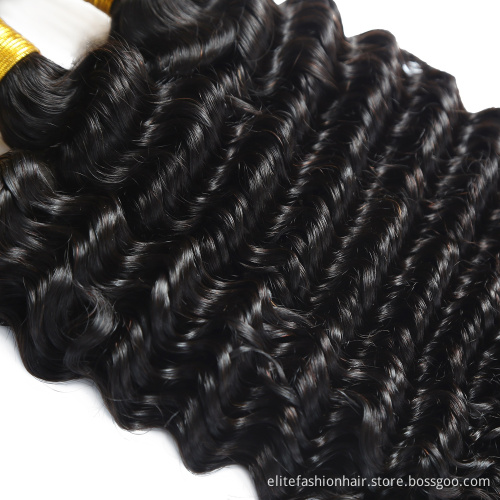 10a Grade Hair Brazilian Virgin Human Hair Bundles Deep Wave 100% Human Hair Bundles High Quality